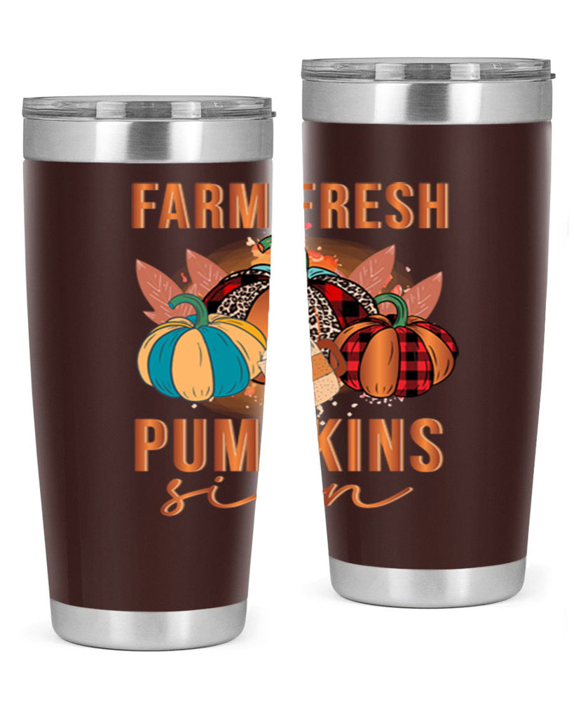 Farm Fresh Pumpkins Sign 175#- fall- Tumbler