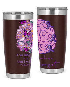 Floral Brain I Will Never Forget 146#- alzheimers- Tumbler