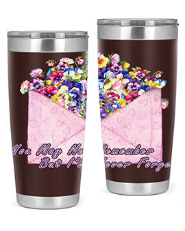 Floral Buerfly AlzheimerS Awareness 147#- alzheimers- Tumbler