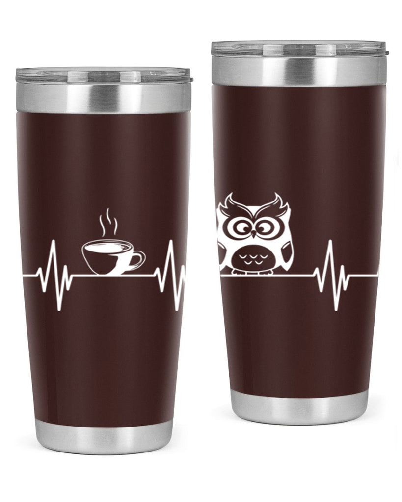 Funny Coffee Lover Night Owl A TurtleRabbit 5#- owl- Tumblers