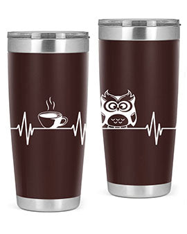 Funny Coffee Lover Night Owl A TurtleRabbit 5#- owl- Tumblers