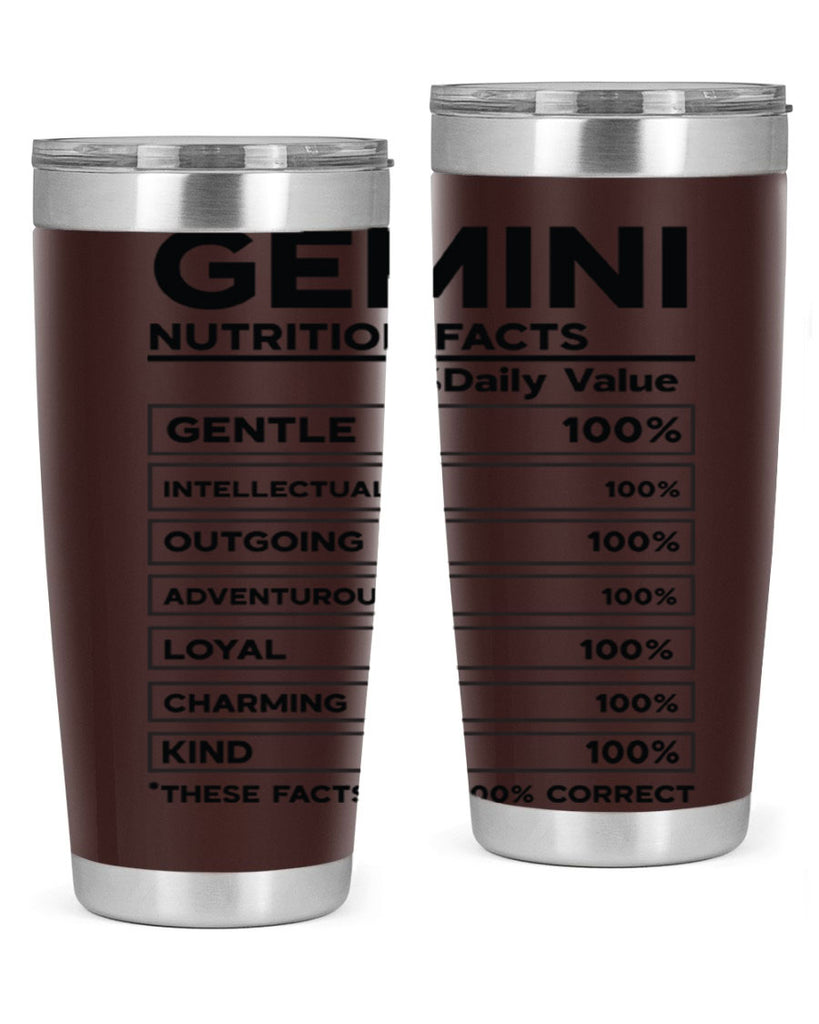 Gemini Nutrition Facts 220#- zodiac- Tumbler