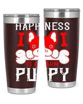 Happiness is a warm puppy Style 203#- dog- Tumbler