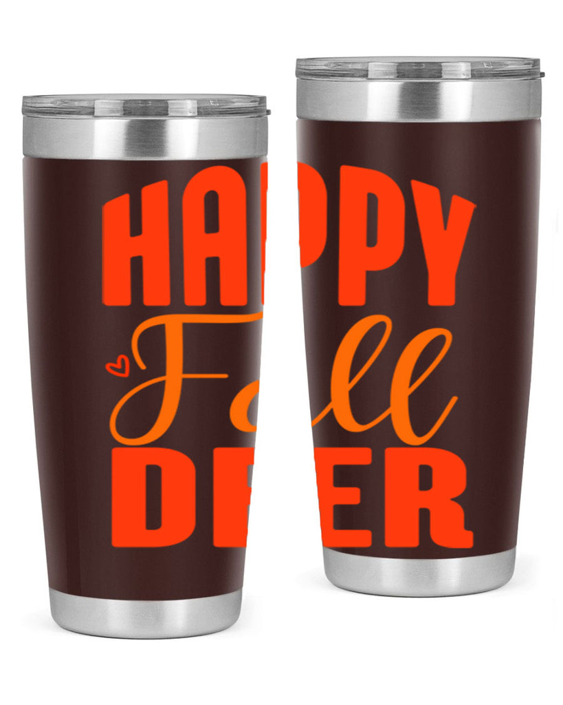 Happy Fall Deer Design 218#- fall- Tumbler
