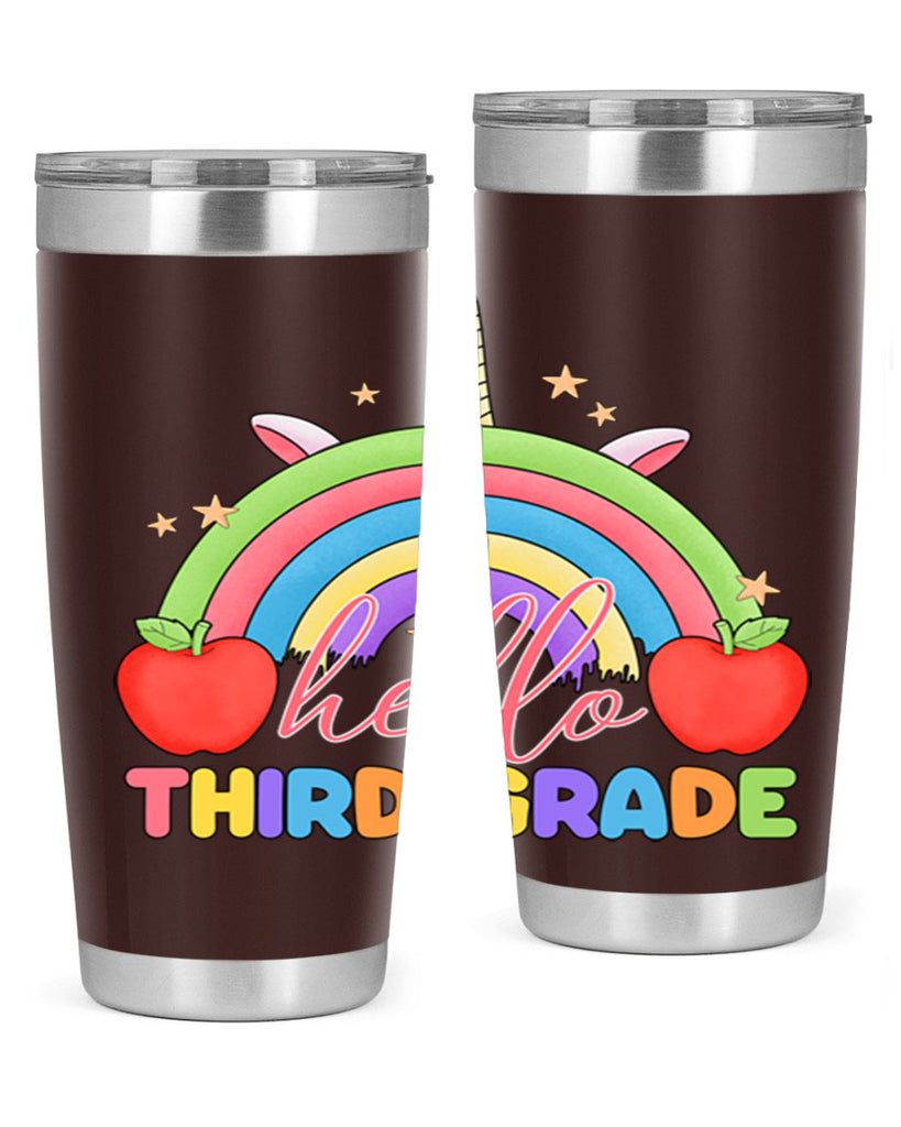 Hello 3rd Grade Unicorn Rainbow 13#- 3rd grade- Tumbler