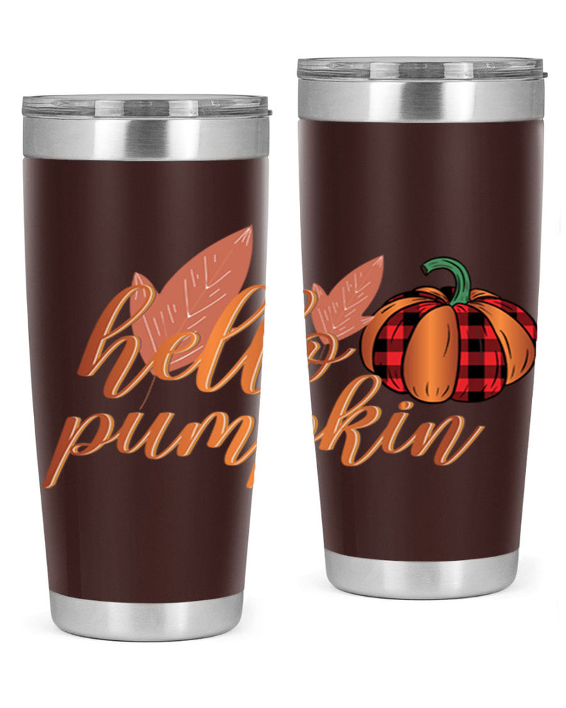 Hello Pumpkin 294#- fall- Tumbler