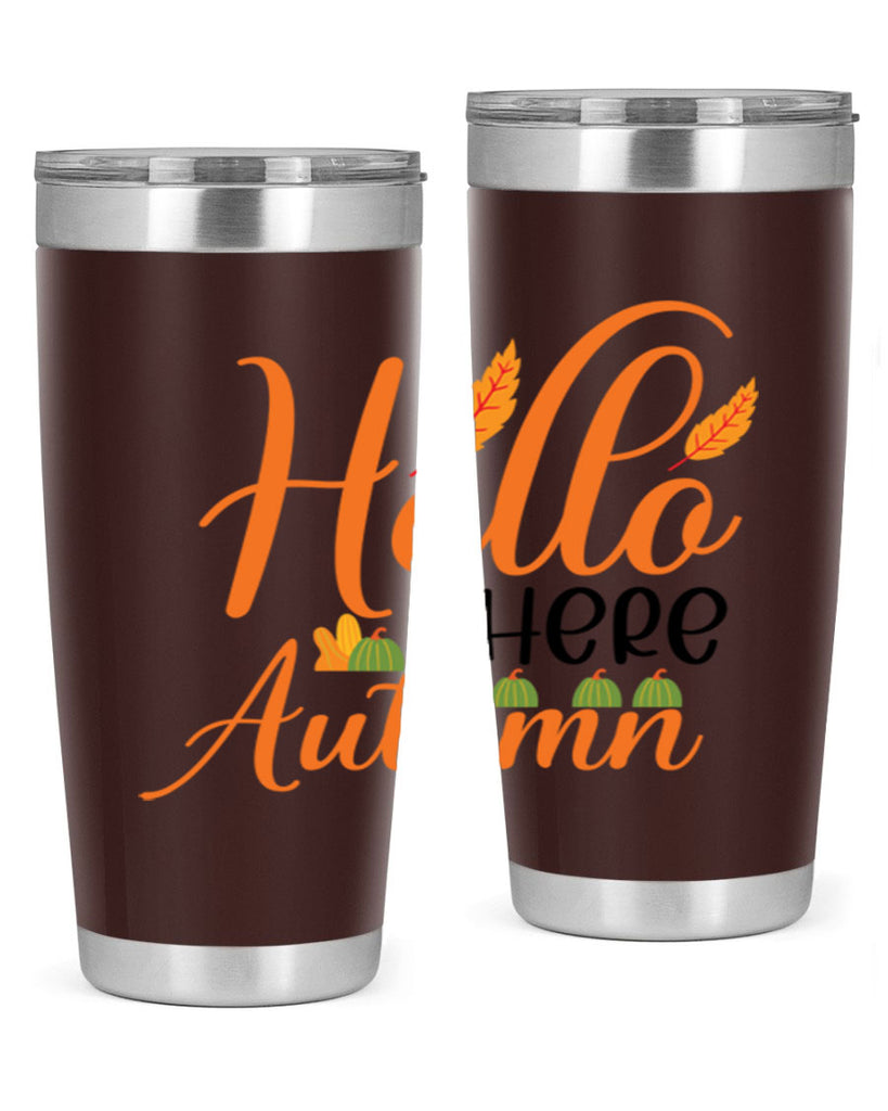 Hello There Autumn 297#- fall- Tumbler