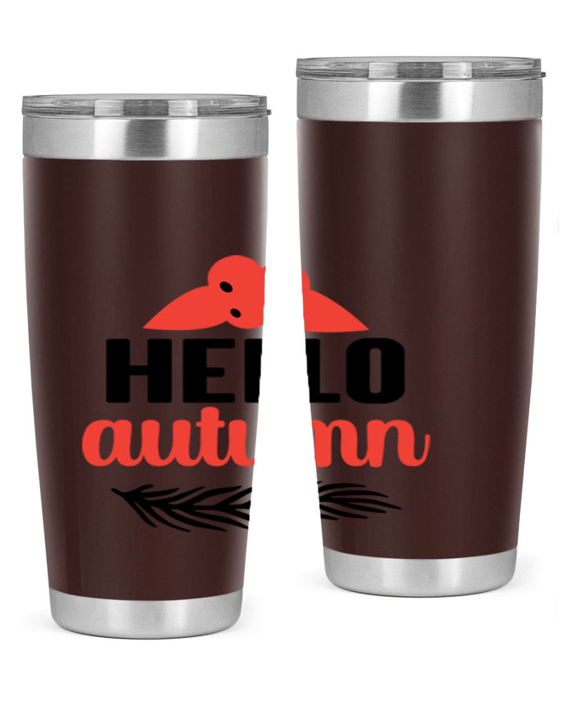 Hello autumn 269#- fall- Tumbler