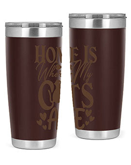Home Is Where My Cats Are Style 15#- cat- Tumbler