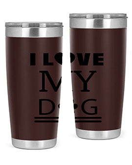 I Love My Dog Style 41#- dog- Tumbler