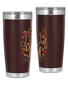 I Wuf You Style 16#- cat- Tumbler