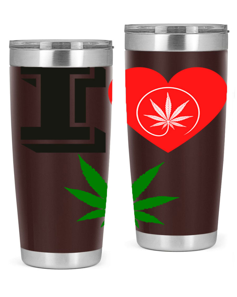 I love Cannabis heart 126#- marijuana- Tumbler