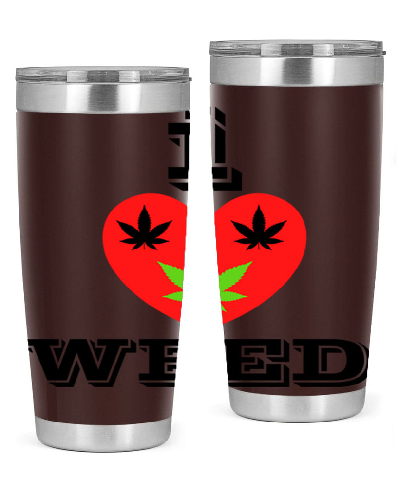 I love weed 128#- marijuana- Tumbler