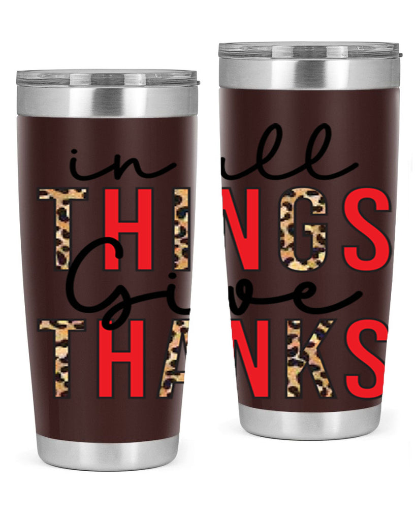 In all things give thanks 352#- fall- Tumbler