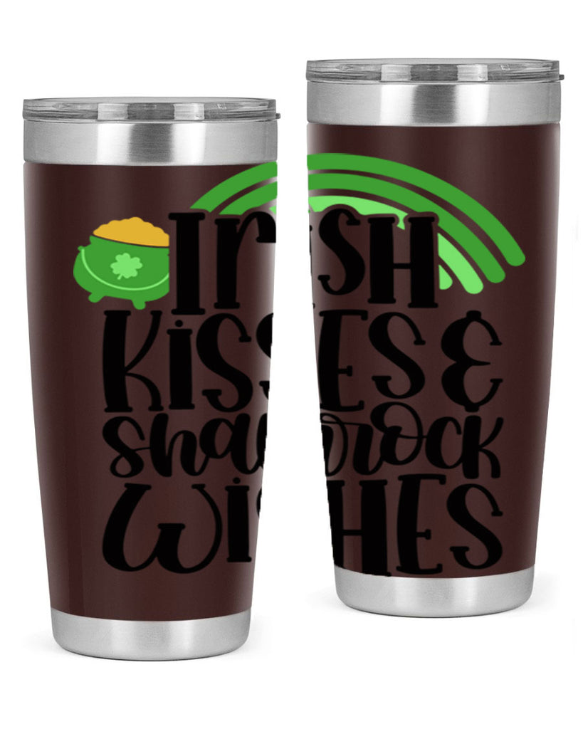 Irish Kisses Shamrock Wishes Style 80#- St Patricks Day- Tumbler