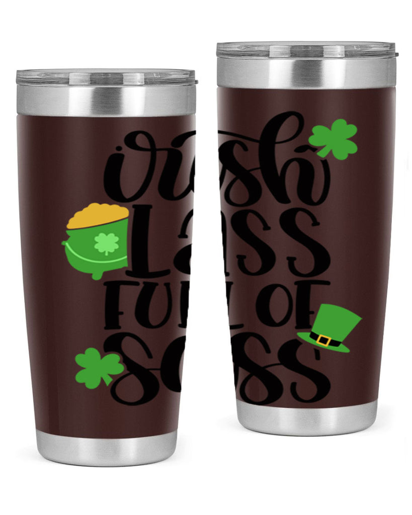 Irish Lass Full Of Sass Style 79#- St Patricks Day- Tumbler