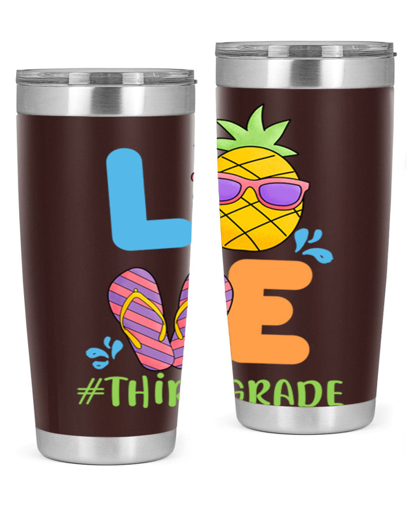 LOVE 3rd Grade Summer Pineapple 17#- 3rd grade- Tumbler