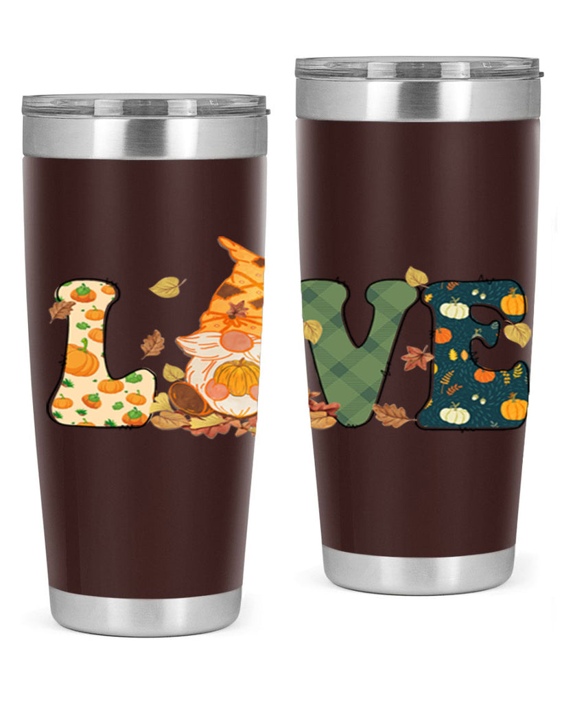 LOVEFallAutumnGnome 415#- fall- Tumbler