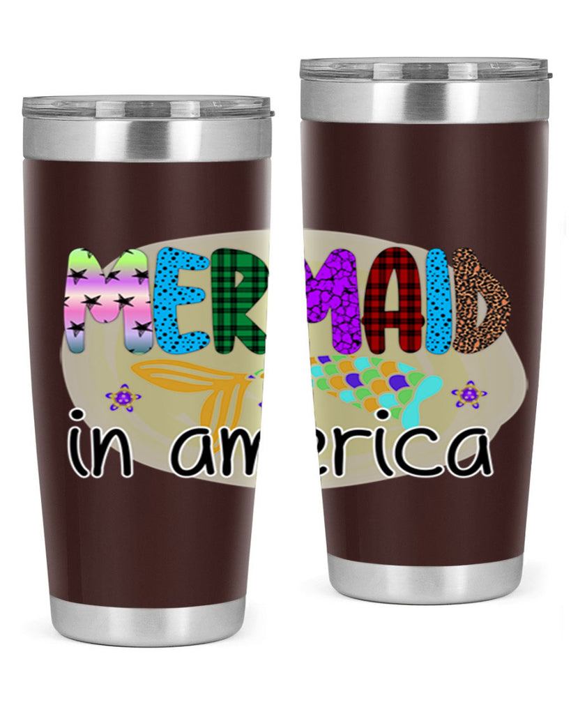Mermaid In America 419#- mermaid- Tumbler