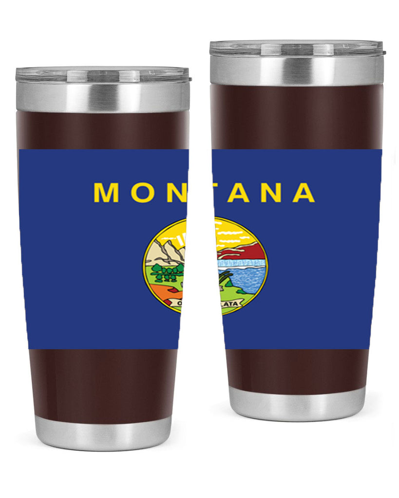 Montana 26#- Us Flags- Tumbler