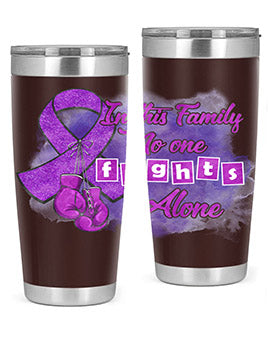 No One Figh Alone AlzheimerS Awareness 200#- alzheimers- Tumbler