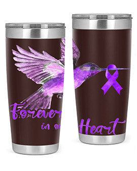 No One Figh Alone Ribbon Alzheimer 201#- alzheimers- Tumbler