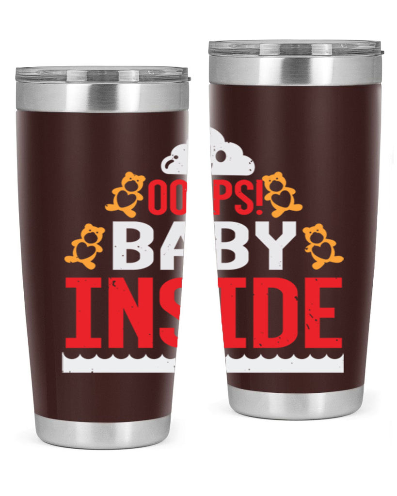 Ooops baby inside Style 24#- baby shower- tumbler