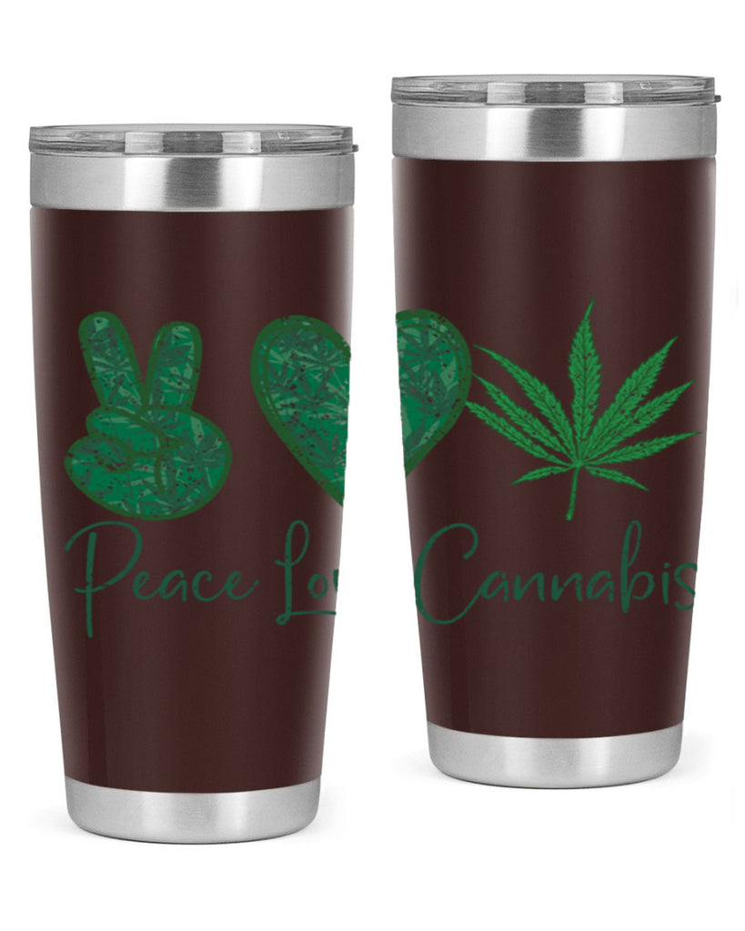 Peace Love Cannabis Sublimation 217#- marijuana- Tumbler