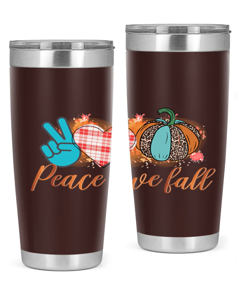 Peace Love Fall 466#- fall- Tumbler