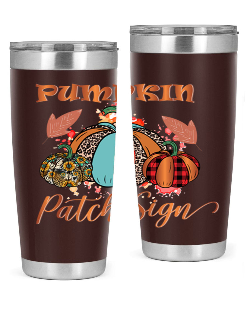 Pumpkin Patch Sign 530#- fall- Tumbler