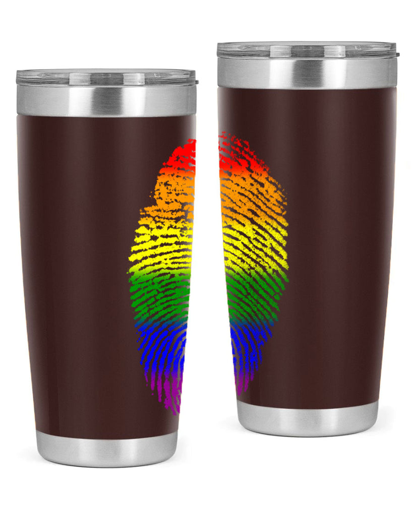 Rainbow Finger print 10#- lgbt- Tumbler