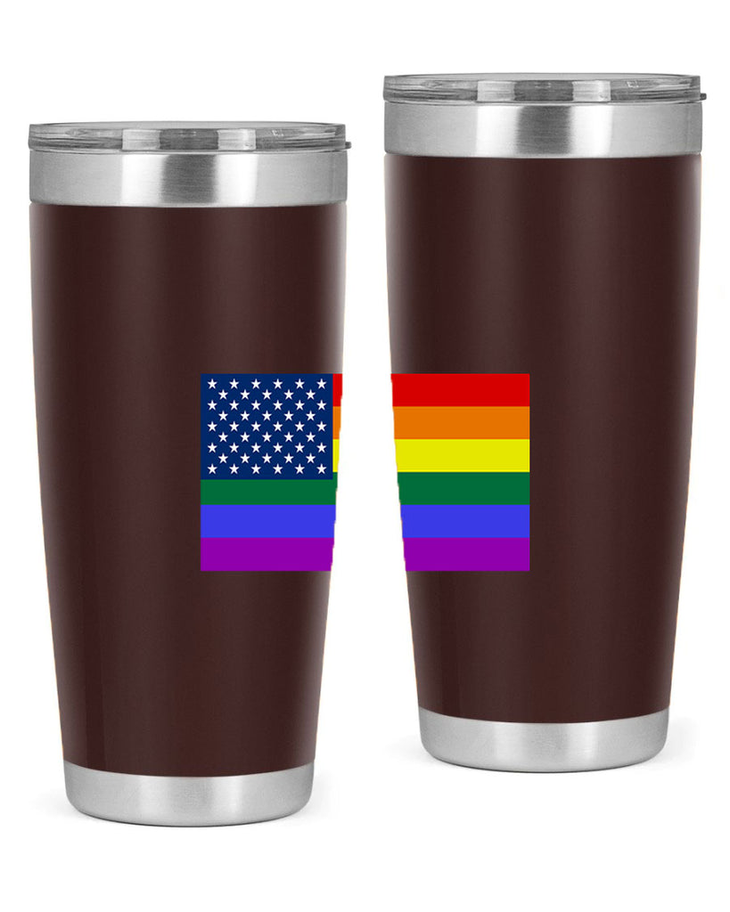 Rainbow american flag 11#- lgbt- Tumbler