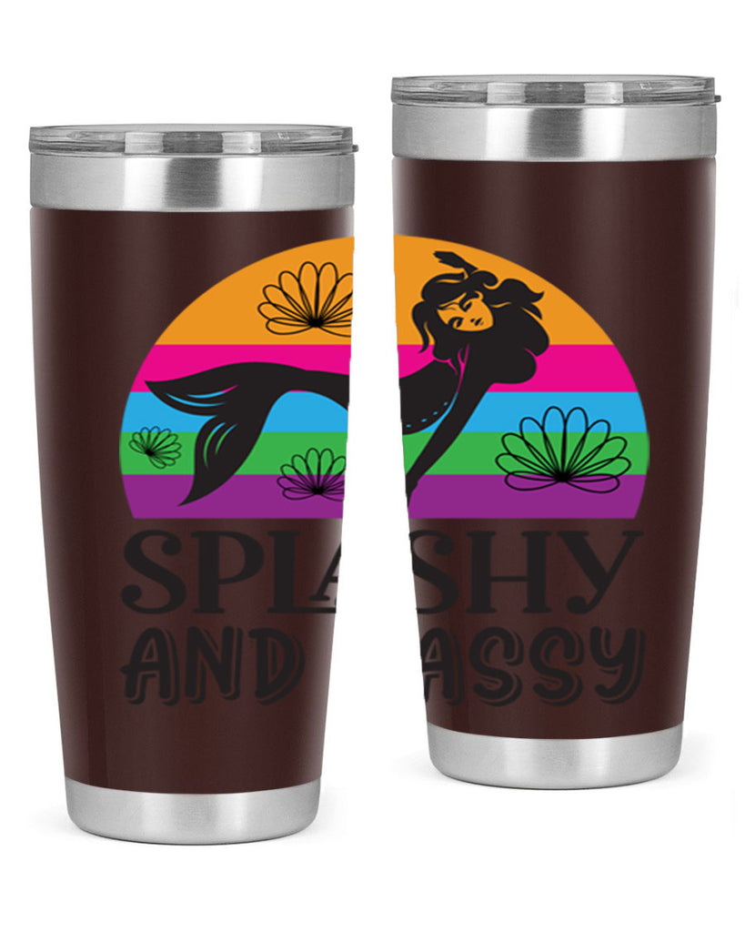 Splashy and sassy 623#- mermaid- Tumbler