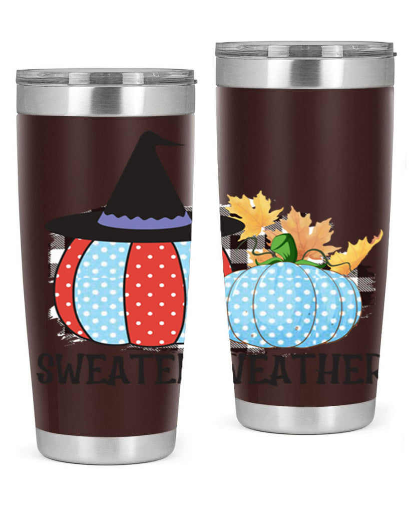 Sweater Weather Pumpkin Gnome 586#- fall- Tumbler