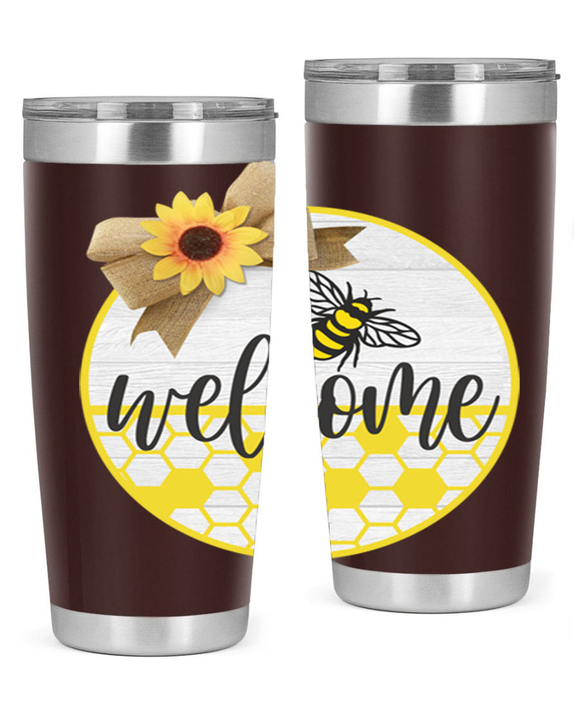 Welcome Bee and hive Mockup566#- spring- Tumbler