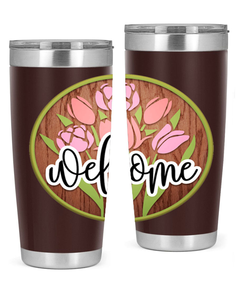 Welcome flowers bouquet Mockup570#- spring- Tumbler