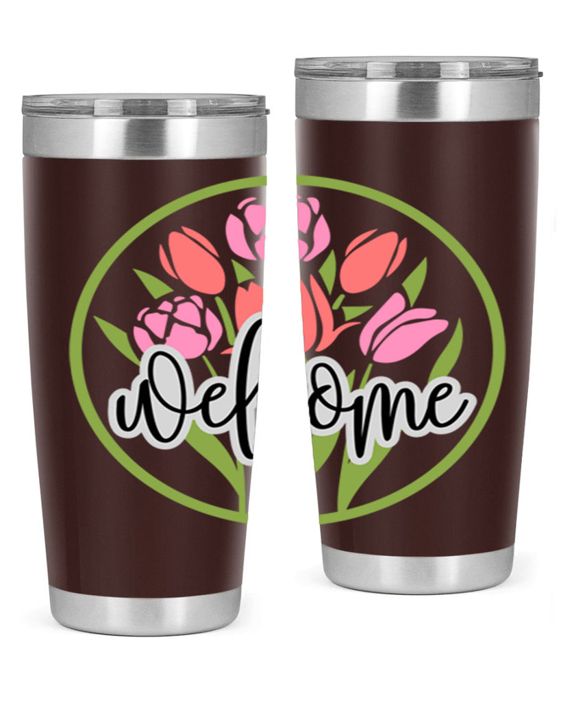 Welcome flowers bouquet571#- spring- Tumbler