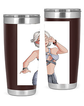 White hair girl wearing summer outfit 40#- anime- Tumbler