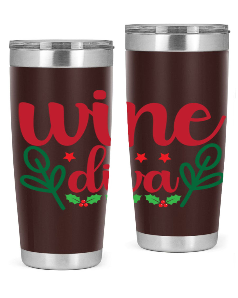 Wine Diva 482#- winter- Tumbler