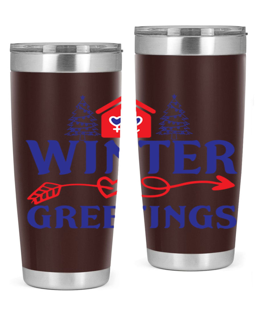 Winter Greetings 551#- winter- Tumbler