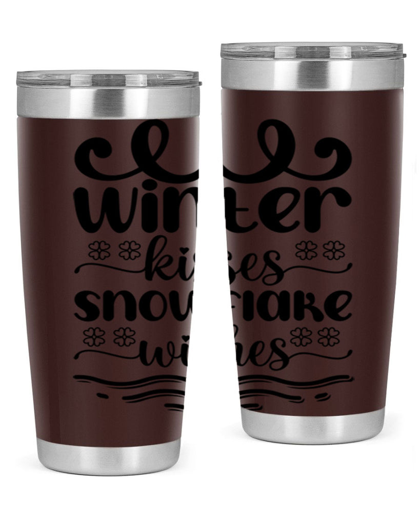 Winter Kisses Snowflake Wishes 562#- winter- Tumbler