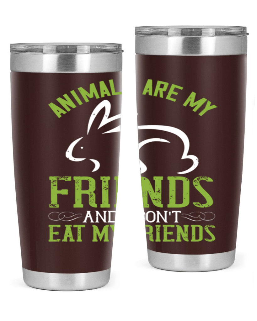 animals are my friends and i dont eat my friendss 104#- vegan- Tumbler