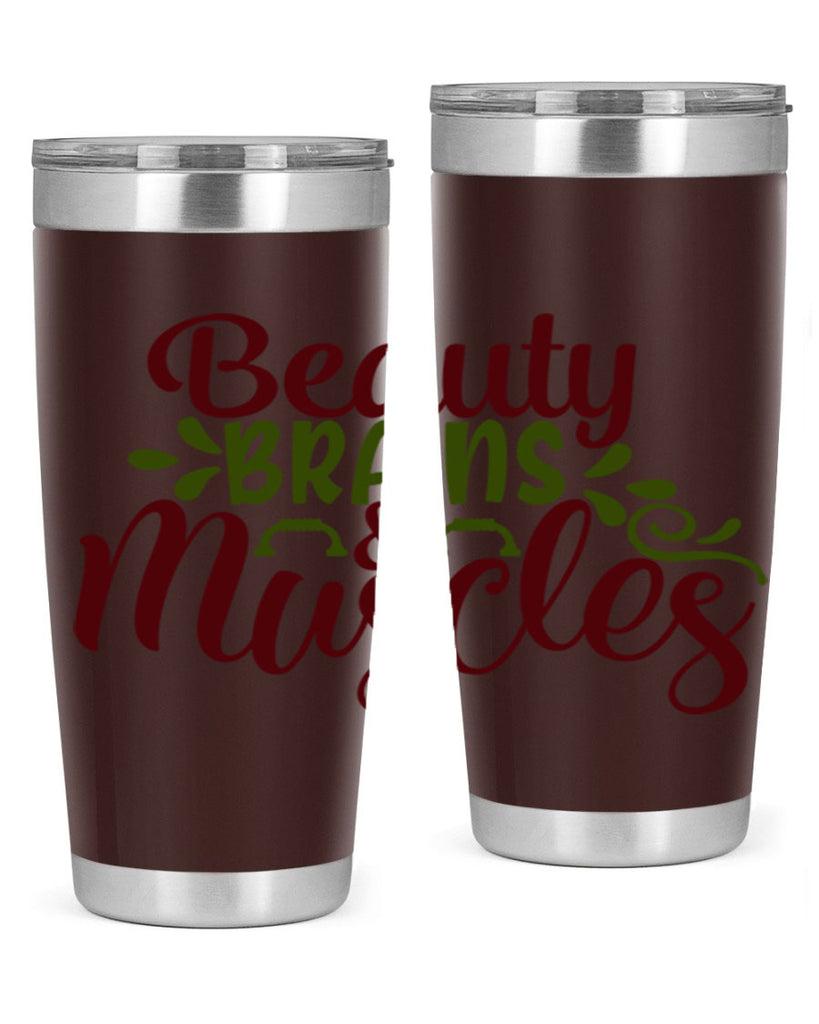 beauty brains muscles 52#- gym- Tumbler