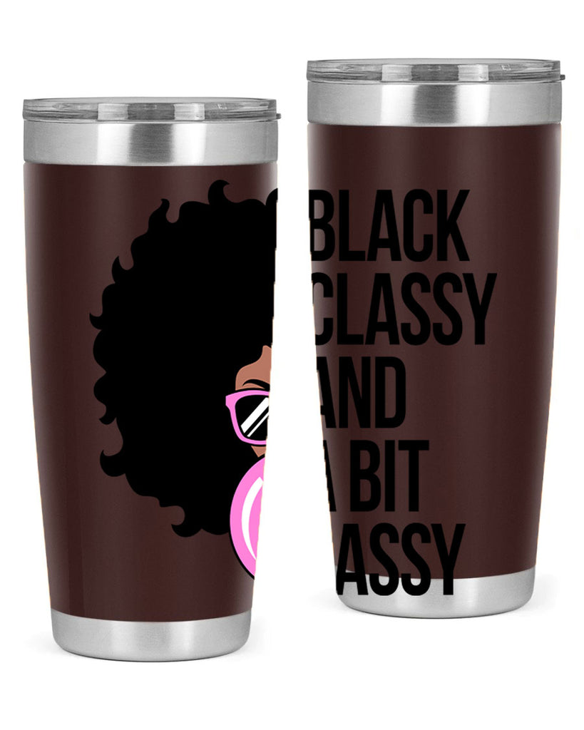 black classy and a bit sassy 250#- black words phrases- Cotton Tank