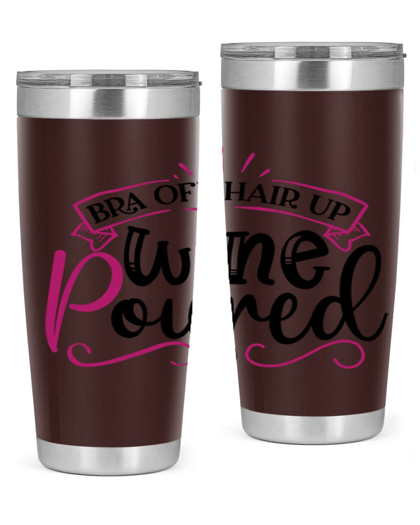 bra off hair up wine poured 206#- wine- Tumbler