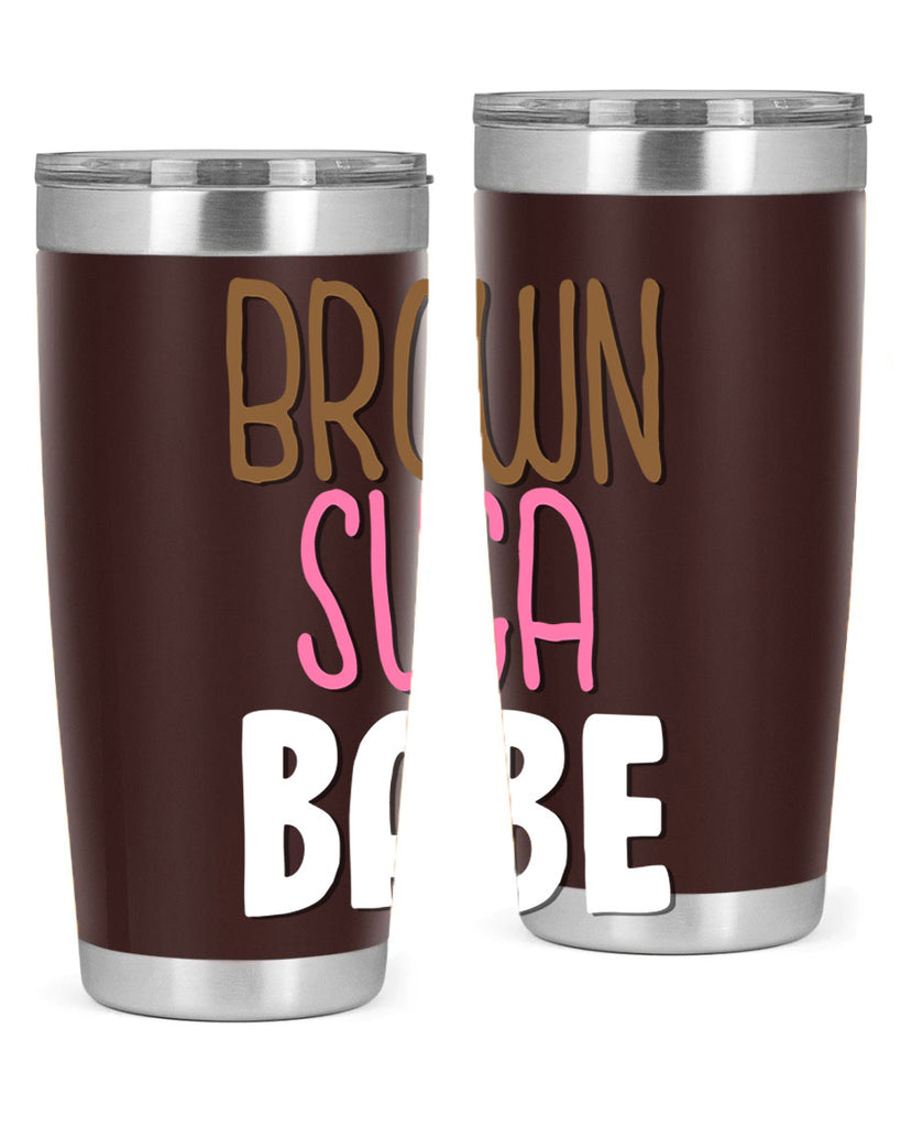 brown suga babe 190#- black words phrases- Cotton Tank