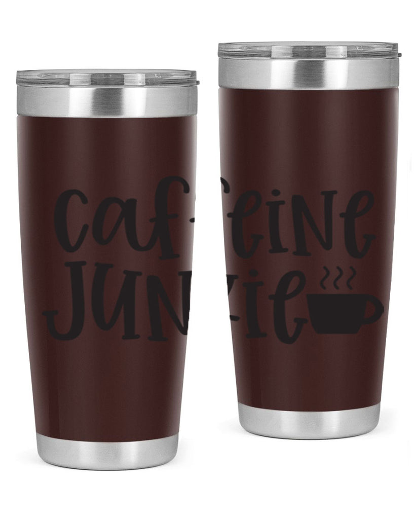 caffeine junkie 412#- mom- Tumbler