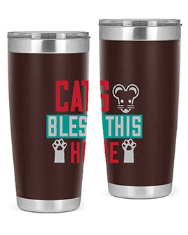 cats bless this home Style 36#- cat- Tumbler