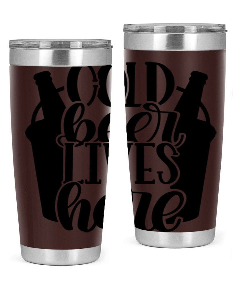 cold beer lives here 43#- beer- Tumbler