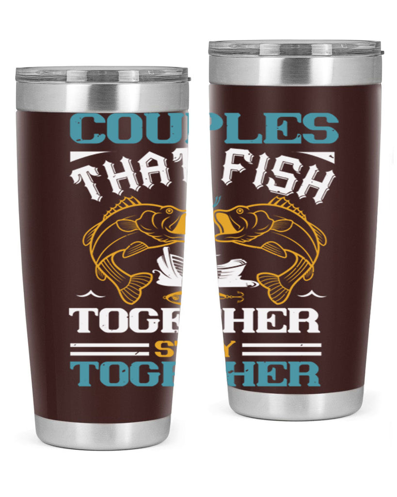 couples that fish together 169#- fishing- Tumbler